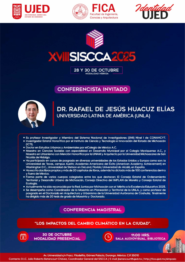 Flyer XVIII SISCCA 2025