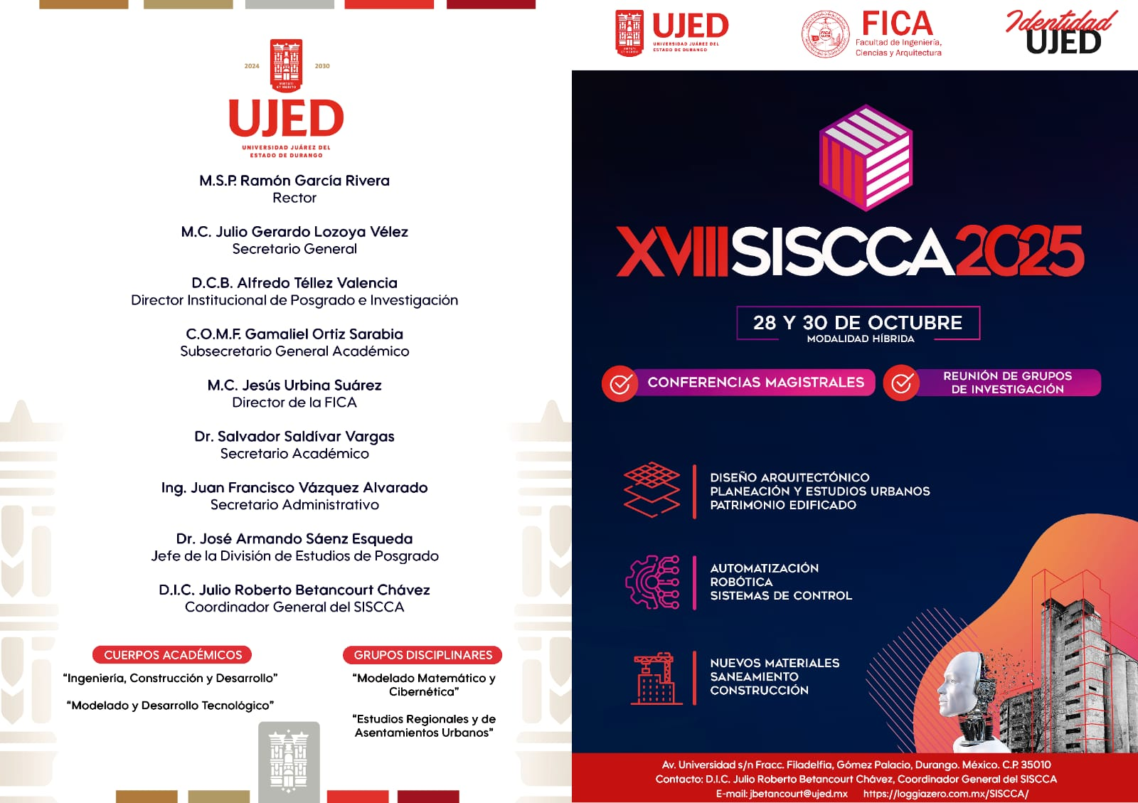 Flyer XVIII SISCCA 2025